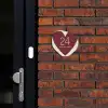 Rood hart - Klassiek Naambord Organisch middel -sfeer1