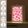 Bloemen - Patroon - Roze Light Box met kabel (Kinderlampje) klein -USP_NL