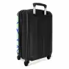 Kobaltblauw krulspoor op mintgroen NBS - Handbagage koffer - Volwassenen Unisex middel -achterkant
