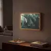 Groen - Bladeren - Glad - Nerven Light Box met batterij (Wandlamp) middel -sfeer1