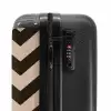 Zigzag patroon in verschillende tinten bruin NBS - Handbagage koffer - Kinderen Unisex middel -slot