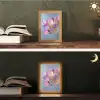 Bloemen - Paars - Overloop - Meeldraden Light Box met kabel (Tafellamp) klein -sfeer3