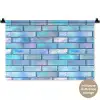 Blauw - Glans - Muur Wandkleed katoen klein 269 -t3d_DE