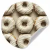 Donuts - Chocolade - Wit - Beige Wandcirkel behangsticker klein -3d