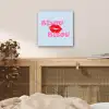 Lippen - Bisou - Blauw aluminium wit klein -sfeer3