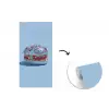 Glitters - Hamburger - Blauw fotobehang vinyl groot -3d