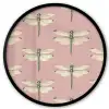 Lillibellen - Patroon - Roze Fotolijst rond zonder passe partout klein 856 -3d