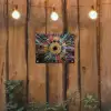 Explosie - Goud - Kleurrijk - Abstract tuinposter los doek klein -sfeer1