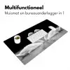 Zwanen - Hart - Zwart - Wit Muismat XXL klein -sfeer4