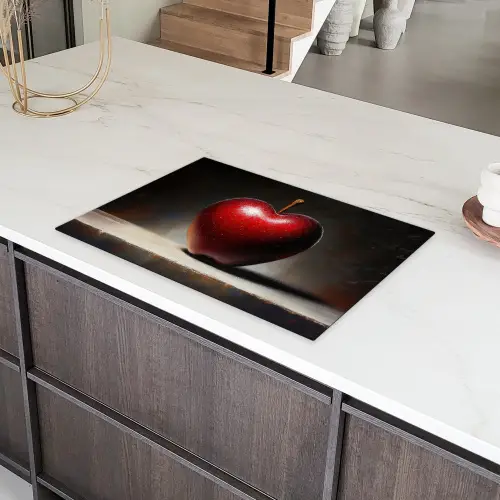 Apple - Hart - Rood Inductie beschermer vinyl 3mm klein -sfeer8