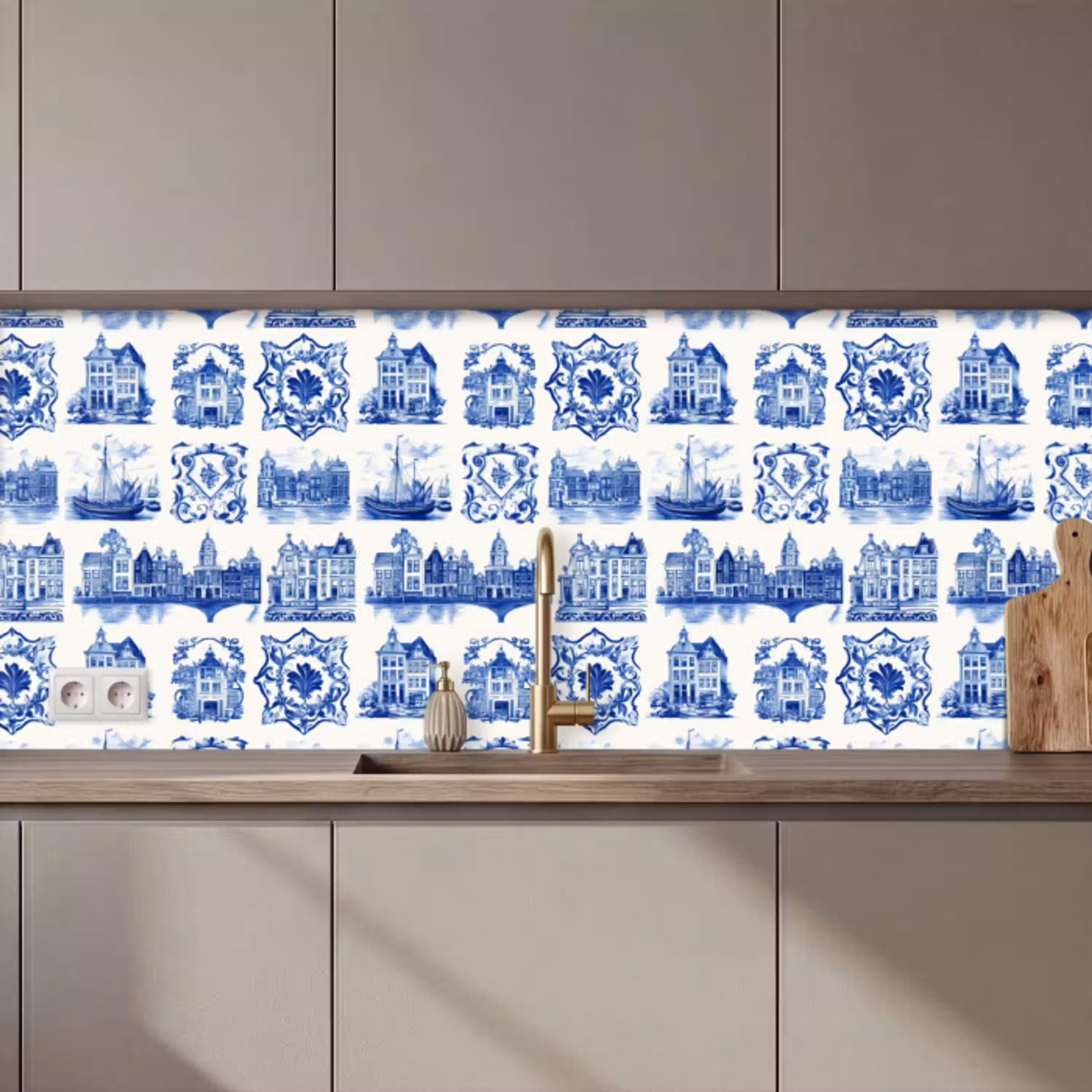 Huizen - Schepen - Blauw keuken achterwand 2 middel 871 zz_3dshopping