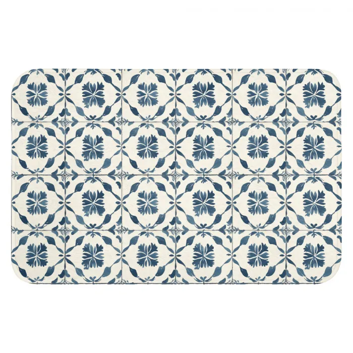 Grafisch - Tegel - Blauw WCmat klein 1009 -3d