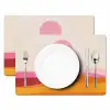 Heuvels - Oranje - Zon - Abstract Placemat vinyl groot -zzsfeer2_Kitchenyeah-website