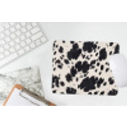 Patroon - Vacht - Zwart - Wit muismat rubber klein -witbureau