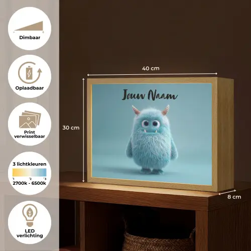 Monster - Blauw Light Box met batterij (Wandlamp kind) middel -USP_websiteoverzichtNL
