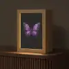 Vlinder - Paars - Levendig Light Box met kabel (Tafellamp) klein -z3d_website