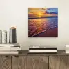 Zee - Strand - Zonsondergang - Wolken - Horizon aluminium wit klein -sfeer1
