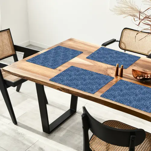 Frans - Citroen -  Stippen - Wit - Blauw Placemat vinyl groot 368 -zzsfeer4_Kitchenyeah-website