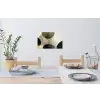 Vlakken - Abstract - Beige - Cirkels Muursticker klein -eettafel