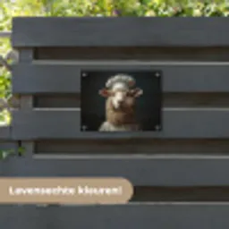 Schaap - Wol - Kok tuinposter los doek klein -sfeer3