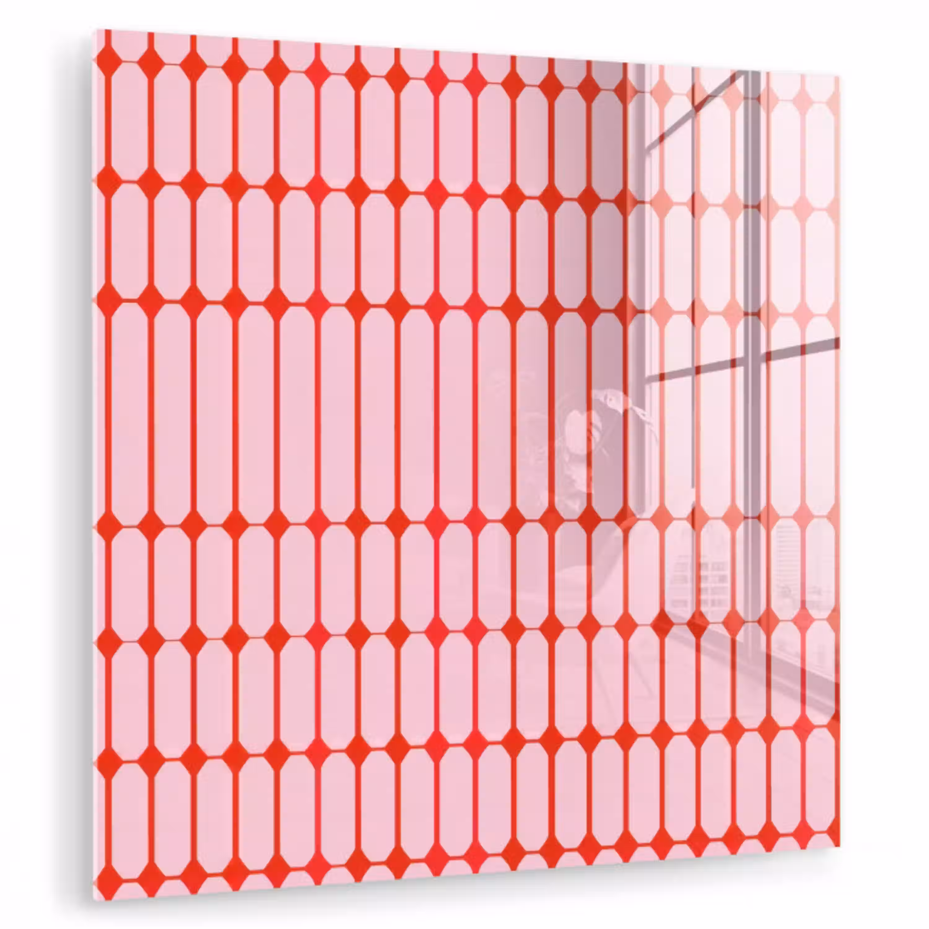 Geometrisch - Minimalistisch - Rood - Roze plexiglas 5mm klein 11 -zzzproduct_nieuw