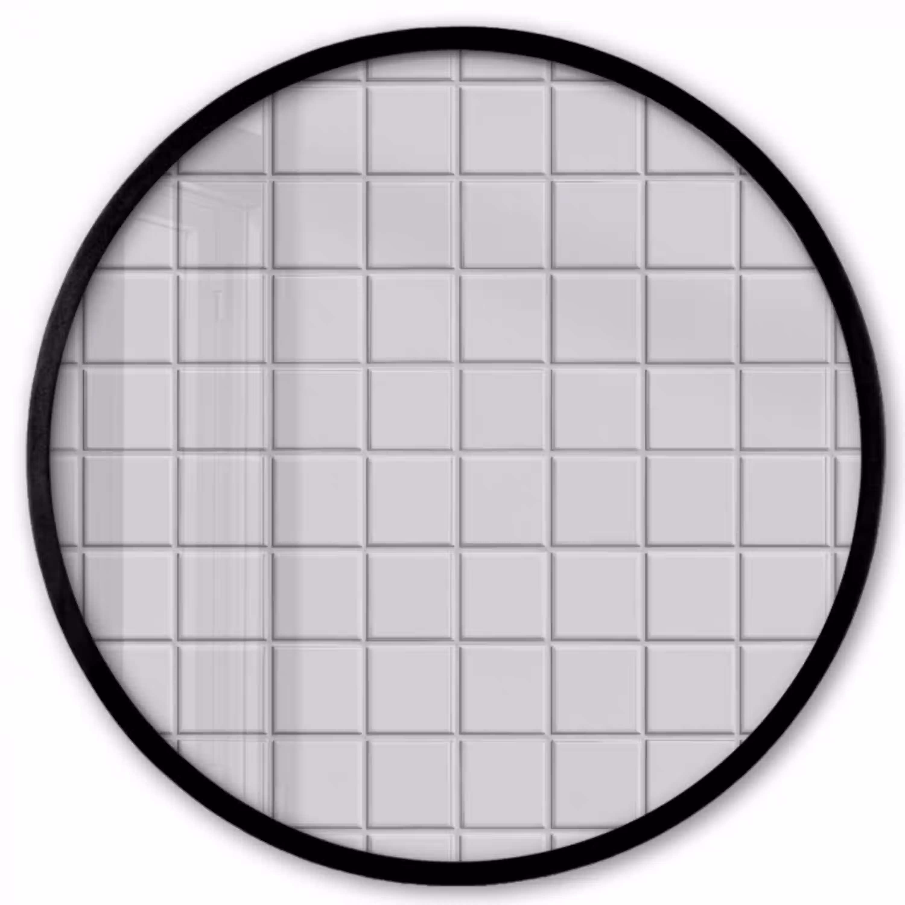 Patroon - Tegels - Licht - Grijs Fotolijst rond zonder passe partout klein 856 -3d