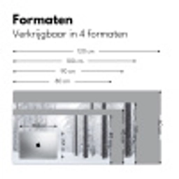 Bos - Sneeuw - Pad - Winter - Stilte Muismat XXL klein -sfeer5