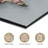 Wereldkaart - Rozen - Roze aluminium wit klein -closeup_NL