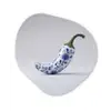 Chilipeper - Keramiek - Blauw Wandcirkel Organisch Aluminium middel -3d