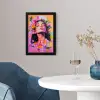 Portret - Bloemenkroon - Vrouw fotolijst zwart zonder passe partout klein -sfeer4
