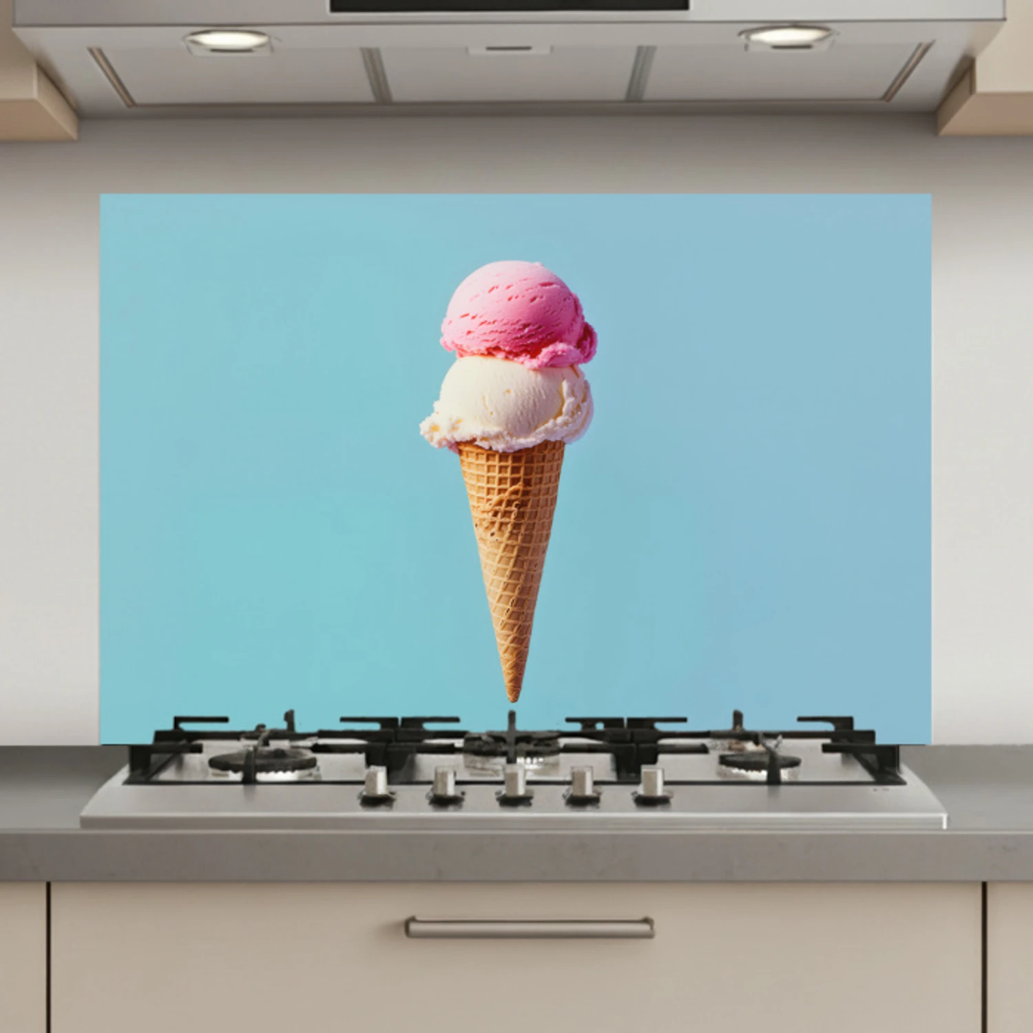 Bolletjes - Schepijs - Hoorntje - Blauw keuken achterwand spatscherm klein -3d_website