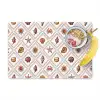 Nostalgisch - Kust - Zee  - Kokosnoot- Schelp - Multi Placemat vinyl groot 368 -zzzproduct_Kitchenyeah-website