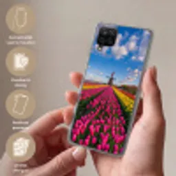 Tulpen - Holland - Molen - Kleurrijk Telefoonhoesje Samsung Galaxy A12 klein -sfeer3_NL