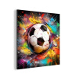 Voetbal - Verf - Kleuren - Zwart - Wit aluminium wit klein -3d