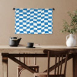 Golvend - Patroon - Blauw Wandkleed katoen klein 269 -sfeer6