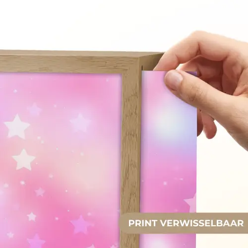 Sterren - Roze - Blauw Light Box met batterij (Wandlamp kind) middel -USP_websiteprintNL