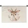 Hert - Bohemian - Bloemen - Bosdieren Wandkleed katoen klein -zz3d