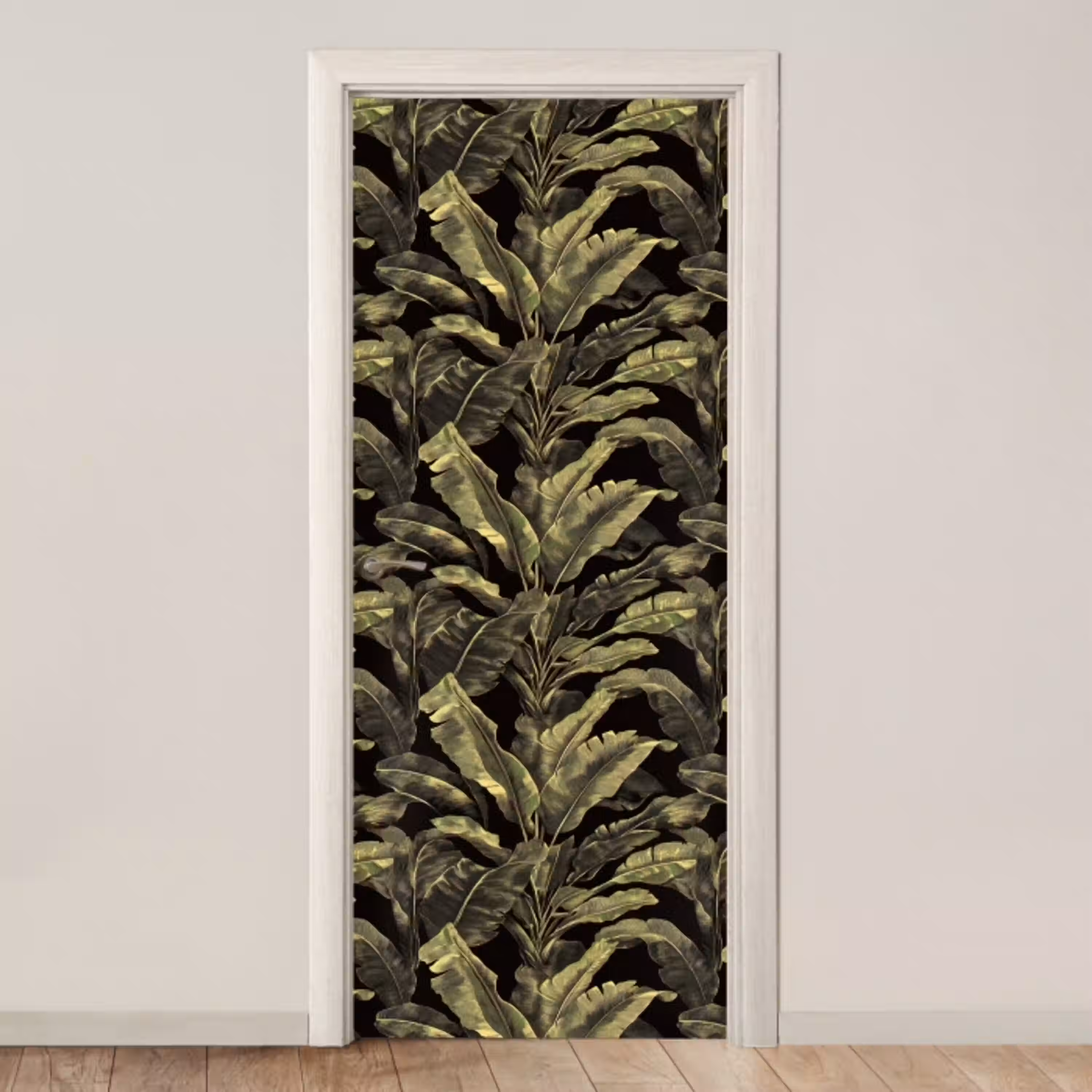 Botanisch - Bladeren - Groen deurposter klein 289 -3d_beige