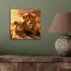 Leeuwen - Zonsondergang - Afrika - Savanne - Dieren aluminium wit klein -sfeer2