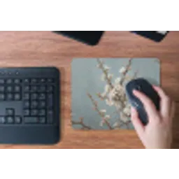 Botanisch - Stilleven - Blauw muismat rubber klein -toetsenbord