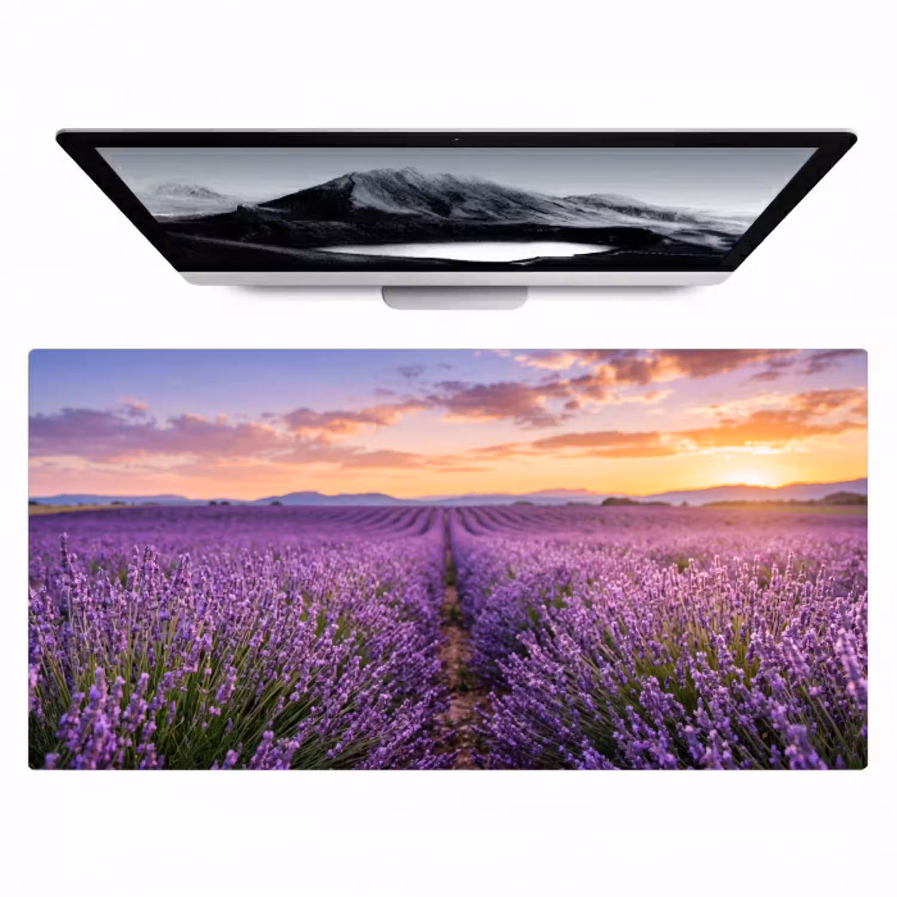 Lavendel - Veld - Natuur - Paars Muismat XXL klein -zzz3d
