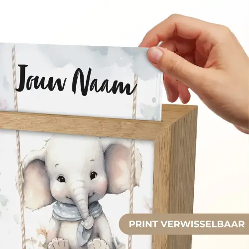 Olifant - Dier - Kinderen Light Box met kabel (Kinderlampje) klein -USP_websiteprintNL