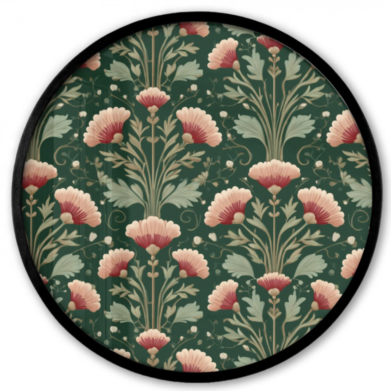 Patroon - Botanisch - Kleurrijk Fotolijst rond zonder passe partout klein 856 -3d