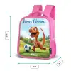 Voetbal - Dino - Sport Kinderrugzak - Roze middel -productfoto_formaten