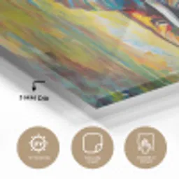 Olifant - Kunst - Schilderij - Dieren - Regenboog plexiglas 5mm klein -sfeer2