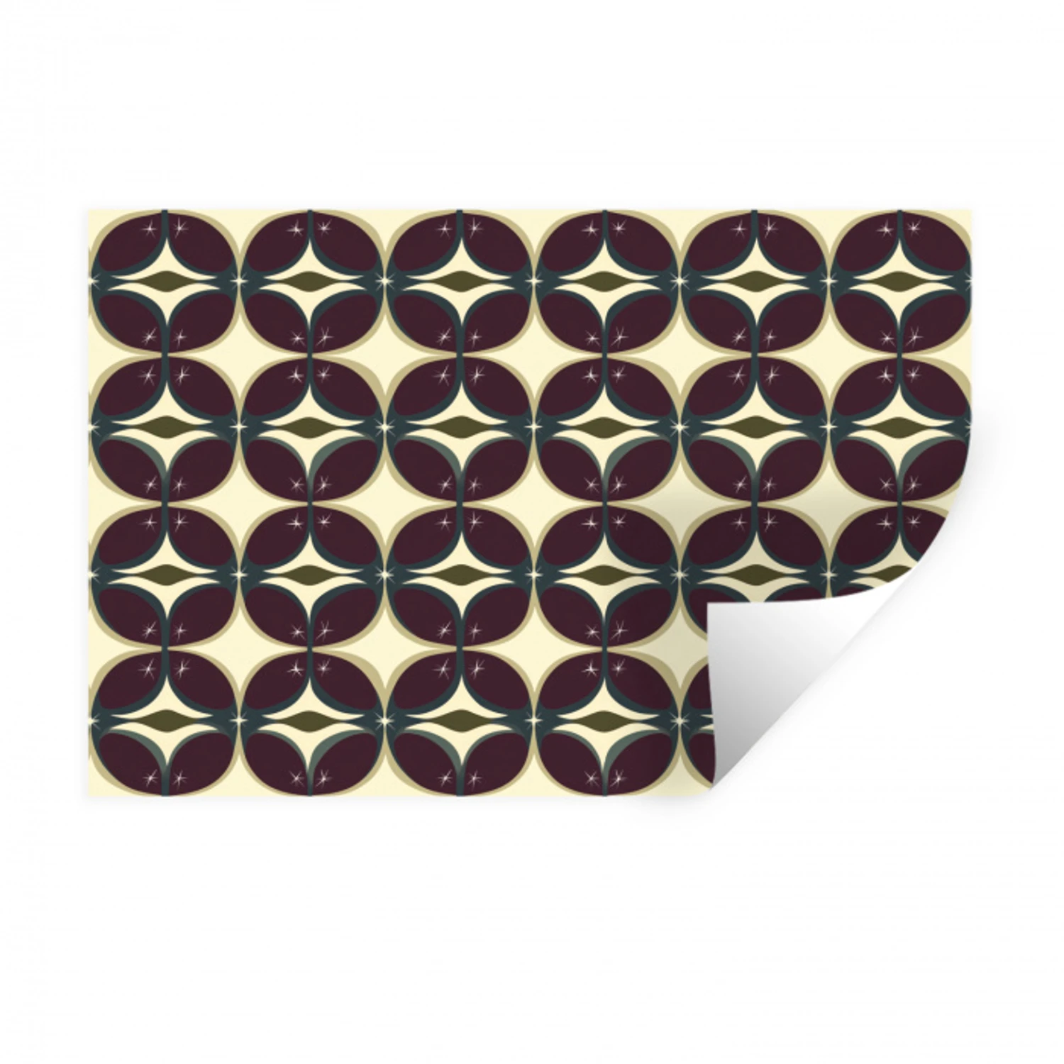 Cirkel - Retro - Kleurrijk Muursticker klein 286 -3d