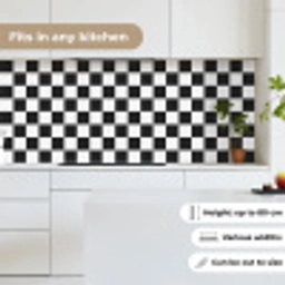 Klassiek - Patroon - Zwart - Wit keuken achterwand 2 middel 871 -sfeer4_UK