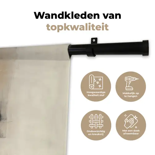 Cirkel - Compositie - Diepte - Beige Wandkleed katoen klein -sfeer2