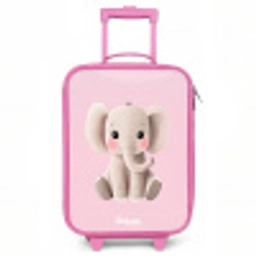 Olifant - Baby - Blosjes - Illustratie Kinderkoffer - Roze klein -3d
