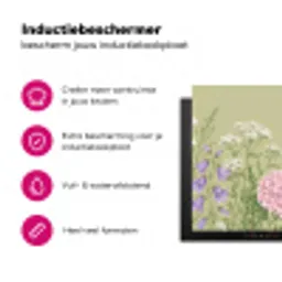 Botanisch - Bloemen - Kleurrijk Inductie beschermer vinyl 3mm klein -wsfeer2_website